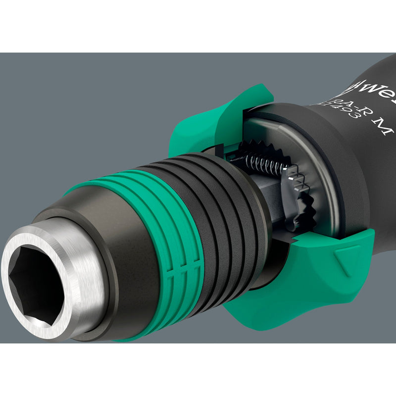 Load image into Gallery viewer, Wera kraftform kompakt 838 ra-r m imperial set 1 bitset (zwart groen, 15‑delig)
