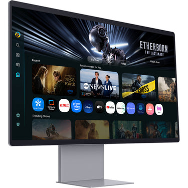 Samsung smart monitor m9 m90sf 32 4k uhd (zilver, hdmi, displayport, 2x usb-a, usb-c, wi-fi 5, bt, 165 hz)