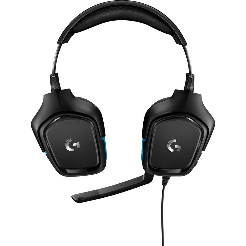 Load image into Gallery viewer, Logitech g432 7.1 surround sound wired over-ear gaming headset (zwart blauw, pc, playstation 4, playstation 5, xbox one, xbox series x|s, nintendo switch)
