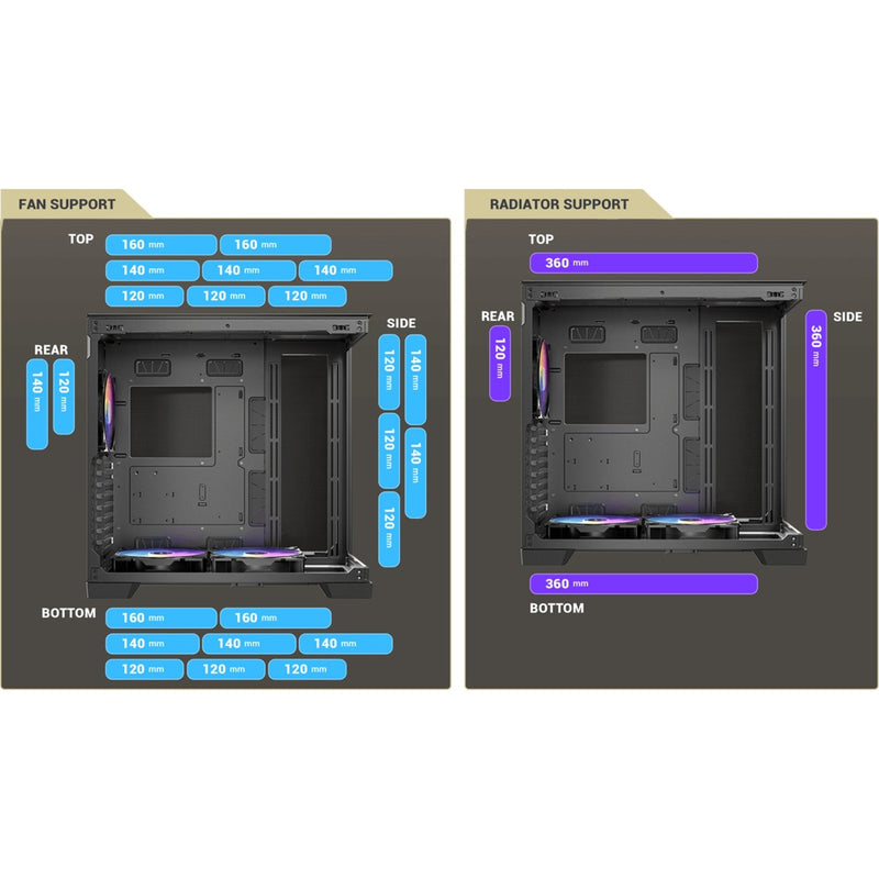 Load image into Gallery viewer, Antec c8 argb midi tower behuizing (zwart | 2x usb-a | 1x usb-c | tempered glass)
