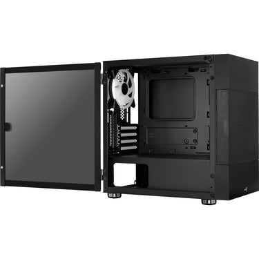Aerocool atomic v2 mini tower behuizing (zwart | 2x usb-a | window)