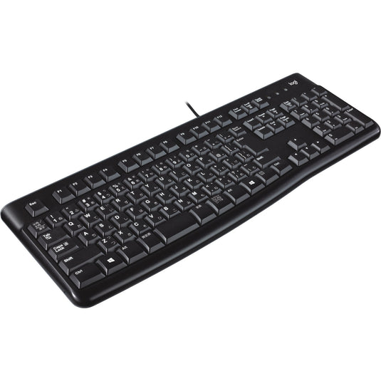 Logitech keyboard k120 for business (zwart, eu lay-out (qwerty), rubberdome, 100%)