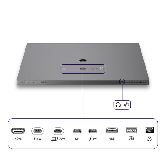 Philips brilliance 27e3u7903 27 5k uhd monitor (grijs, hdmi, 2x usb-a, usb-c, thunderbolt 4, rj-45, webcam)