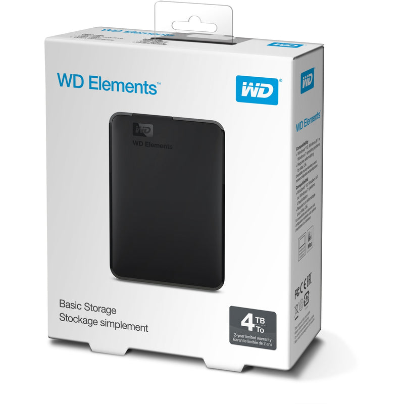 Load image into Gallery viewer, Wd elements portable 4 tb externe harde schijf (zwart, bu6y0040bbk-wesn, micro-usb-b 3.2 (5 gbit s))
