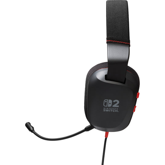 Powera bedrade stereoheadset voor nintendo switch 2 over-ear gaming headset (zwart rood, nintendo switch 2, nintendo switch – oled model, nintendo switch, nintendo switch lite)