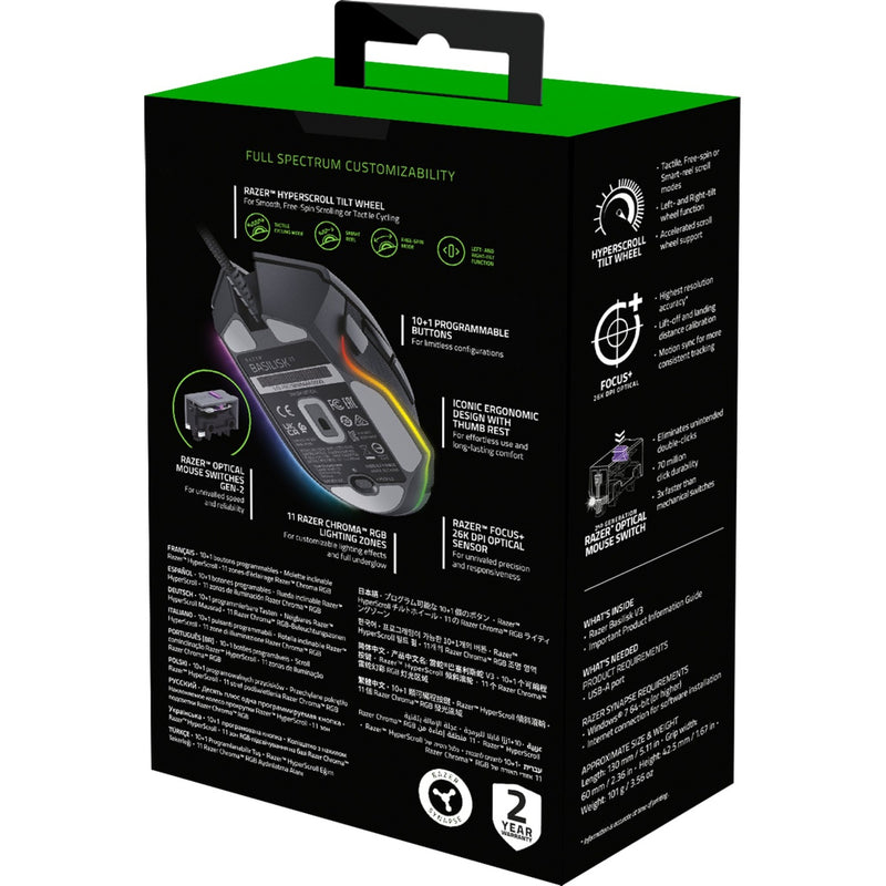 Load image into Gallery viewer, Razer basilisk v3 gaming muis (zwart, 26.000 dpi, rgb leds)
