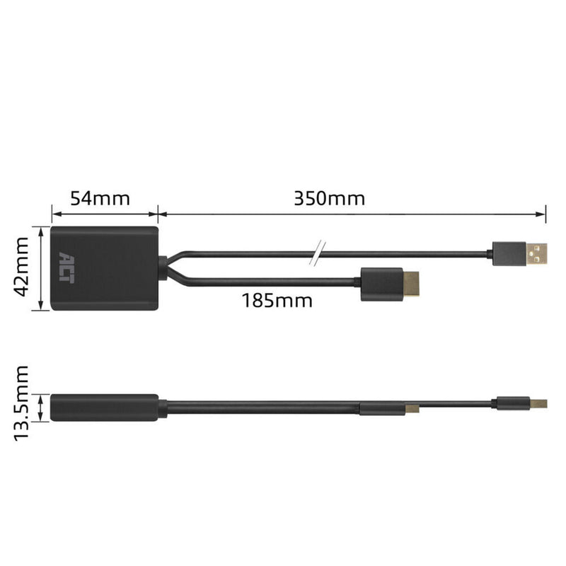 Load image into Gallery viewer, Act connectivity hdmi naar displayport adapter, 4k@60hz (zwart)
