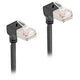 Delock rj45 network cable cat.6a s ftp slim 90° downwards downwards angled 1 m kabel (zwart)