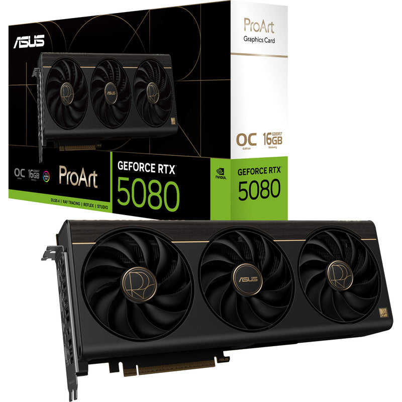 Load image into Gallery viewer, Asus proart geforce rtx 5080 oc 16g grafische kaart (2x displayport, 1x hdmi 2.1, 1x usb-c, dlss 4)
