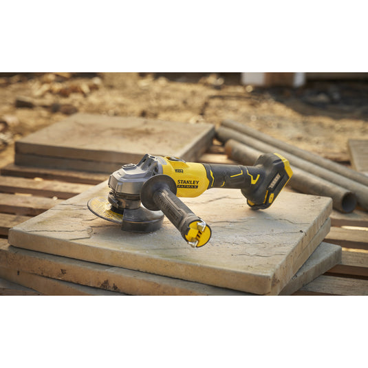 Stanley fatmax v20 18v haakse slijper 125mm (zwart geel, accu en oplader niet inbegrepen)