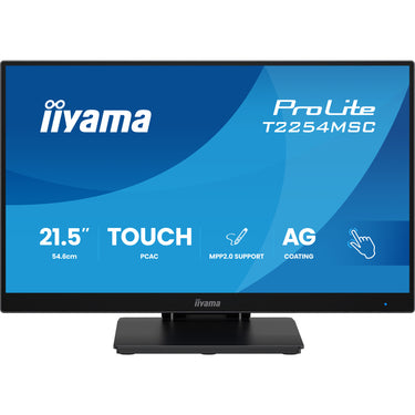 Iiyama prolite t2254msc-b2ag 21.5 touchscreen monitor (zwart, hdmi, displayport, vga, 2x usb-a, usb-b)