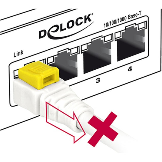 Delock netwerkkabel rj-45 secure met cat.6a (wit, 85335, 5 meter)