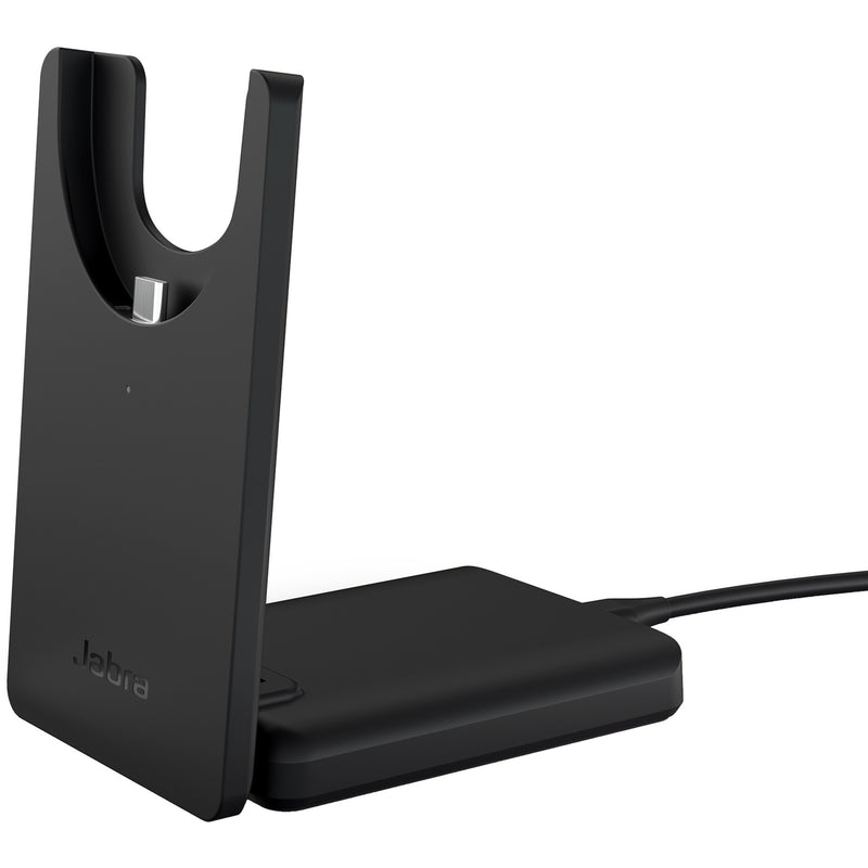 Afbeelding laden in galerijviewer, Jabra evolve2 55, incl. oplaadstandaard on-ear headset (zwart, stereo, uc, usb-c, link380c)
