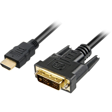 Sharkoon hdmi > dvi-d adapter (zwart, 5 meter, single-link)