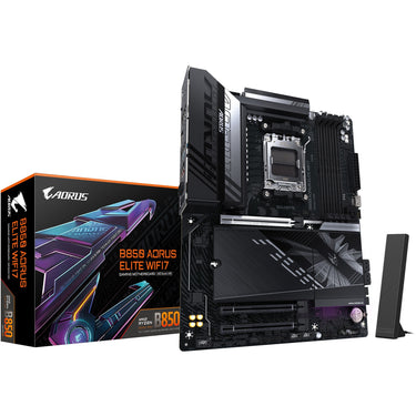 Gigabyte b850 aorus elite wifi7 socket am5 moederbord (zwart, raid, 2,5gb-lan, wi-fi 7, bt, sound, atx)