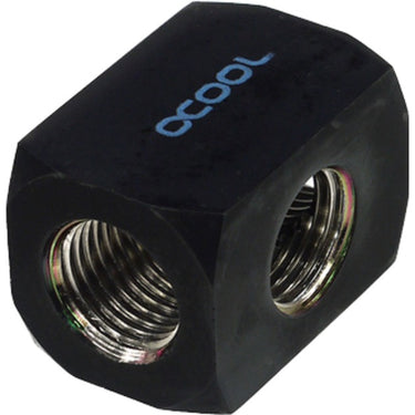 Alphacool hf aansluitingsterminal tee t-stuk rond g1 4 (zwart)
