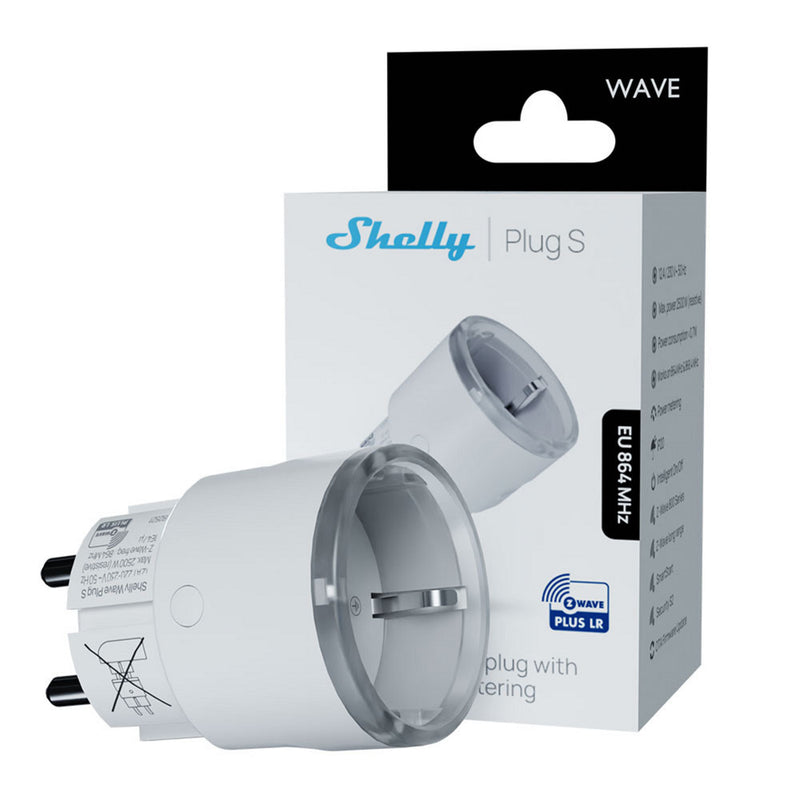 Load image into Gallery viewer, Shelly wave plug s eu lr tussenstekker (wit, z-wave, z-wave+)
