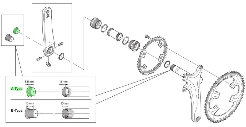 Load image into Gallery viewer, Shimano crank fixing bolt for fc-7900 fc-9000 8.5mm a-type
