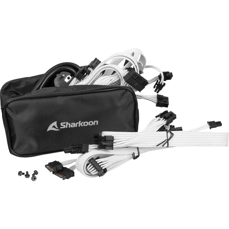 Load image into Gallery viewer, Sharkoon rebel p30 gold white modulaire 1000 watt voeding (wit, 1x 12vhpwr, 4x pcie)
