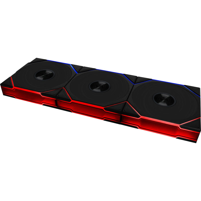 Load image into Gallery viewer, Lian li uni fan tl 120 wireless reverse blade rgb case fans (zwart, 3 stuks, 120 x 124 x 28 mm, pwm, incl. controller)
