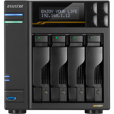 Asustor lockerstor 4 as6804t nas (zwart)