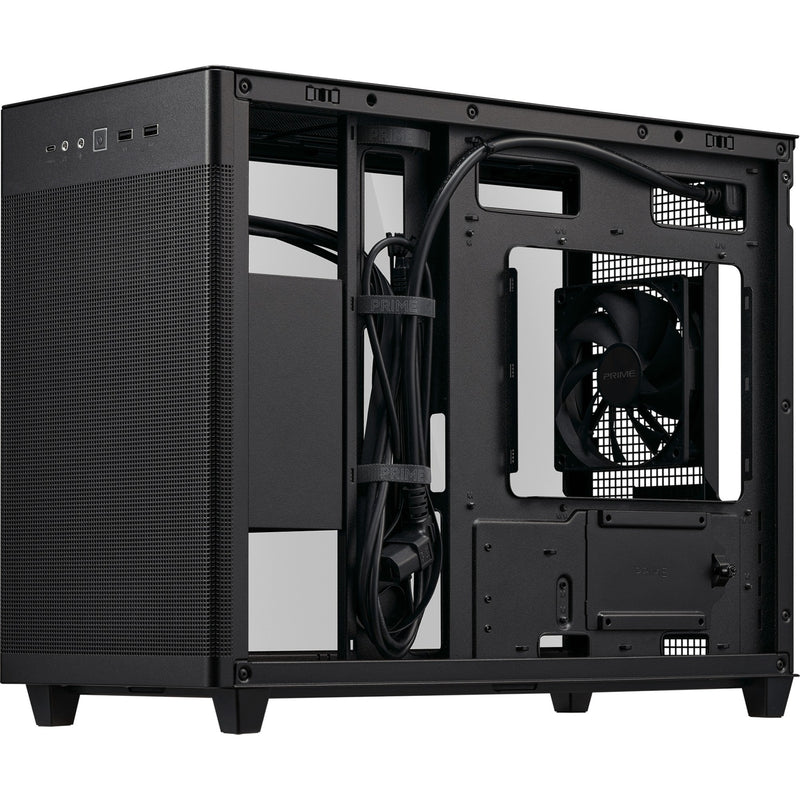 Load image into Gallery viewer, Asus prime ap201 mini tower behuizing (zwart | 2x usb-a | 1x usb-c)
