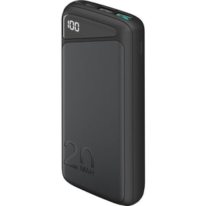 Goobay quick charge powerbank 20.000 mah - 74 wh (zwart, usb-c pd, qc 3.0)