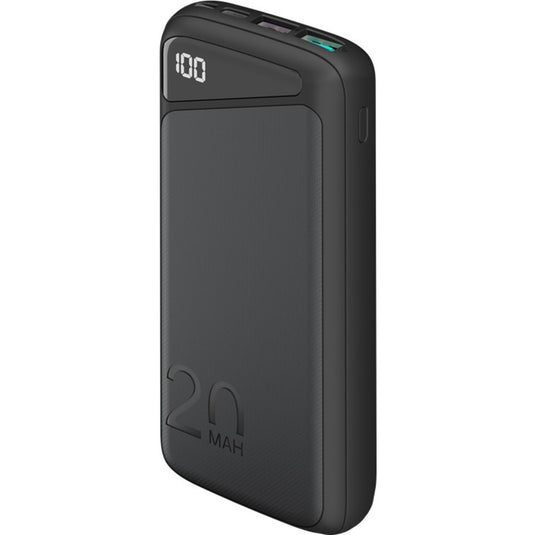 Goobay quick charge powerbank 20.000 mah - 74 wh (zwart, usb-c pd, qc 3.0)