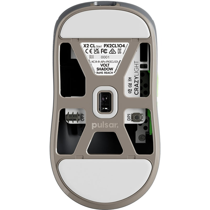 Load image into Gallery viewer, Pulsar x2 crazylight gaming mouse - volt shadow (grijs groen, 32,000 dpi, 8000 hz)
