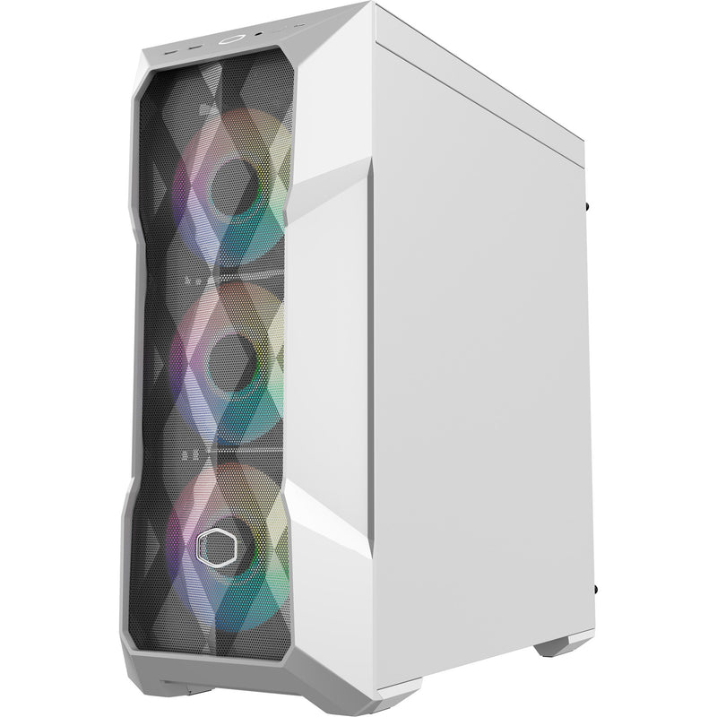 Load image into Gallery viewer, Cooler master masterbox td500 mesh v2 midi tower behuizing (wit | 2x usb-a | 1x usb-c | rgb | tempered glass)

