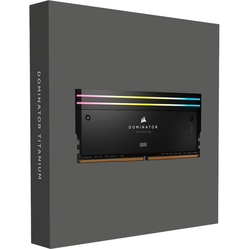 Load image into Gallery viewer, Corsair dominator titanium rgb 64 gb ddr5-6400 (2x 32 gb) werkgeheugen (zwart, cmp64gx5m2b6400c32, xmp 3.0)
