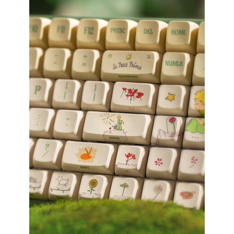 Afbeelding laden in galerijviewer, Iqunix f97 floral date rgb mechanisch gaming toetsenbord (groen, us lay-out (qwerty), iqunix little prince, 96%, rgb leds, hot-swappable, pbt, 2.4ghz | bluetooth 5.1 | usb-c)
