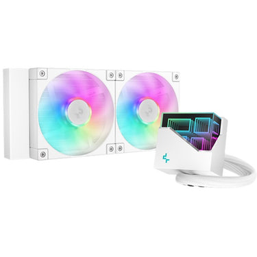 Deepcool lt240 argb waterkoeling (wit, 4-pins pwm fan-connector)