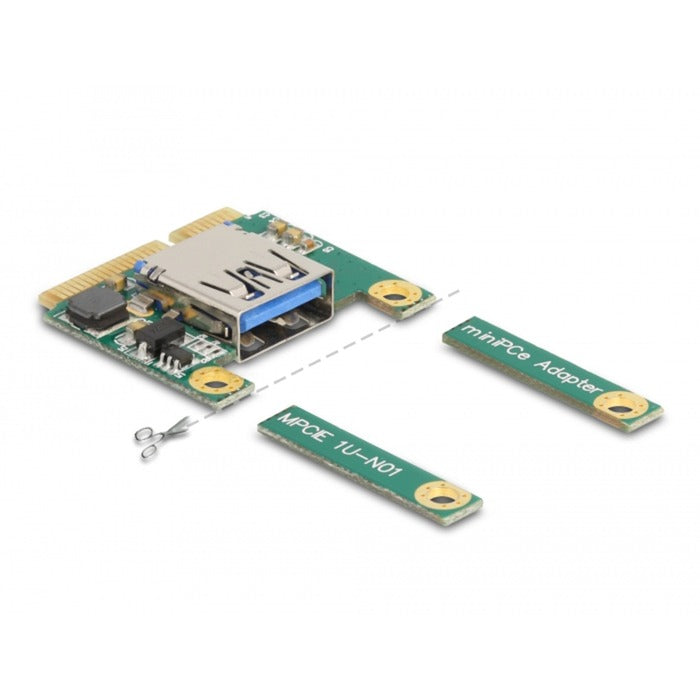 Load image into Gallery viewer, Delock mini pcie i o 1 x usb 2.0 type-a female full size half size controller
