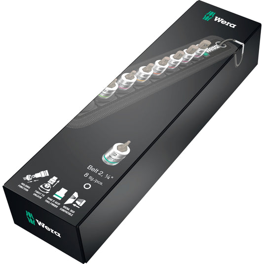 Wera belt a 2 zyklop hexagon bit socket set w holding function