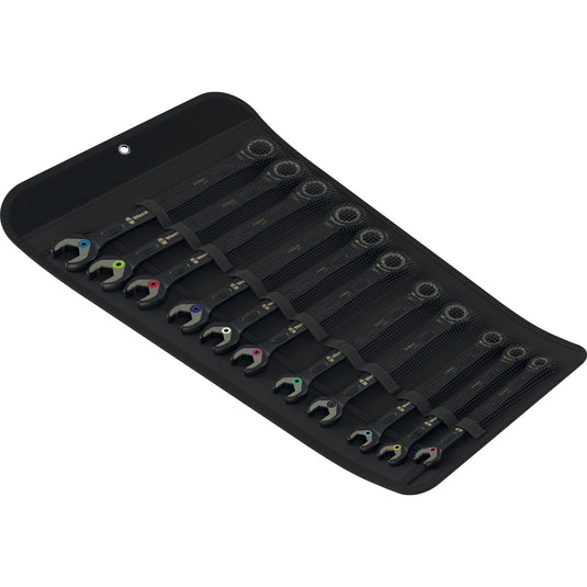 Wera 6000 joker black edition 11 set 1 steek-ringratelsleutelset, 11‑delig moersleutel (zwart)