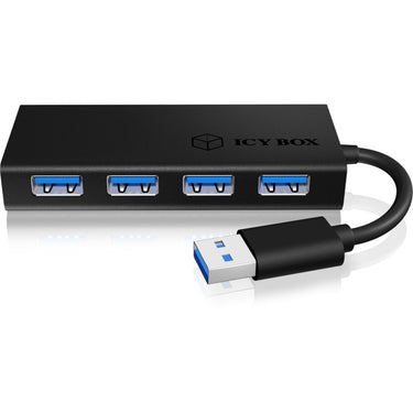 Icy box ib-ac6104 usb 3.0 usb-hub (zwart)