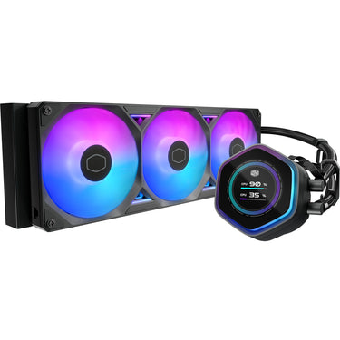 Cooler master masterliquid 360 atmos ii lcd argb waterkoeling (zwart)