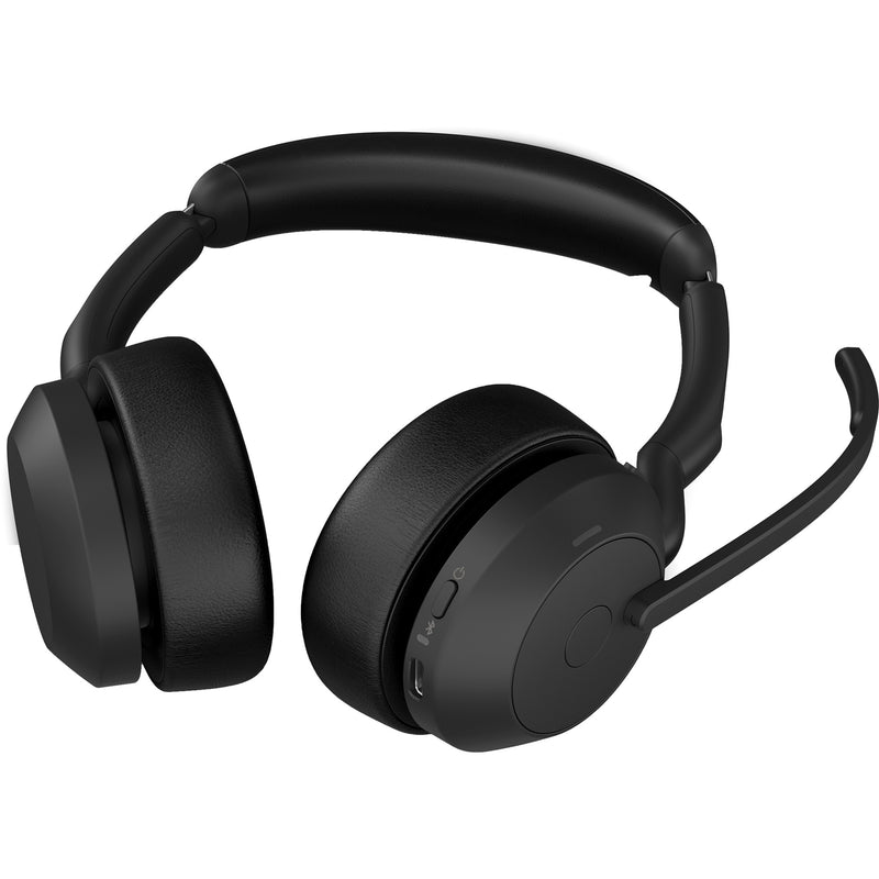 Afbeelding laden in galerijviewer, Jabra evolve2 55, incl. oplaadstandaard on-ear headset (zwart, stereo, uc, usb-c, link380c)
