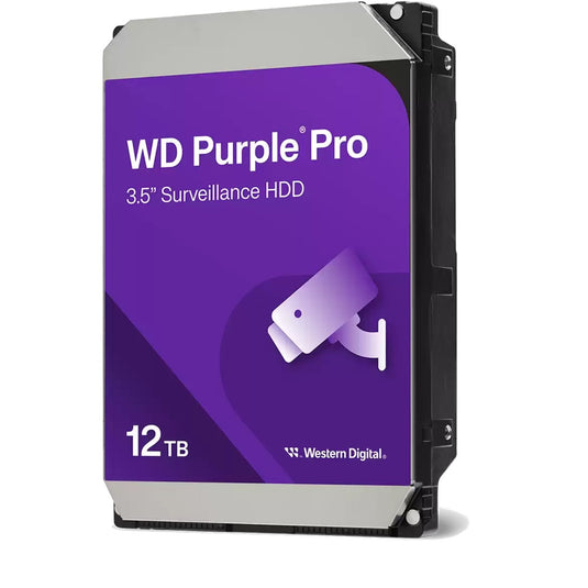 Wd purple pro 12 tb harde schijf (122purp, sata 600, af, 24 7)