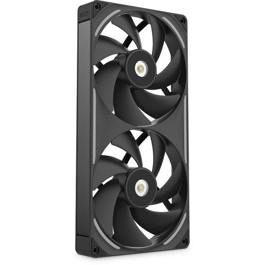 Nzxt performance fan f280x rgb case fans (zwart, 2 stuks, 280 x 140 x 30 mm, pwm)