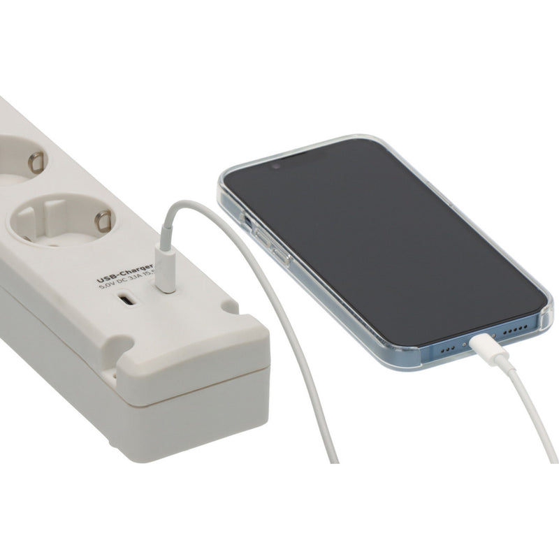 Load image into Gallery viewer, Brennenstuhl bremounta stekkerdoos 5-voudig met 2 usb c-laadcontactdozen stekkerdoos (wit, 2x usb c)
