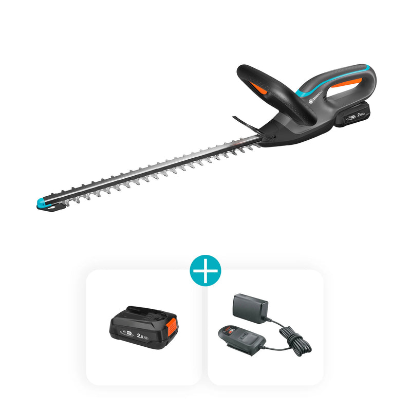 Load image into Gallery viewer, Gardena accuheggenschaar easycut 45 18v p4a set (grijs turquoise, 14734-20, accu en oplader inbegrepen)
