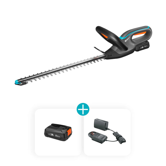 Gardena accuheggenschaar easycut 45 18v p4a set (grijs turquoise, 14734-20, accu en oplader inbegrepen)