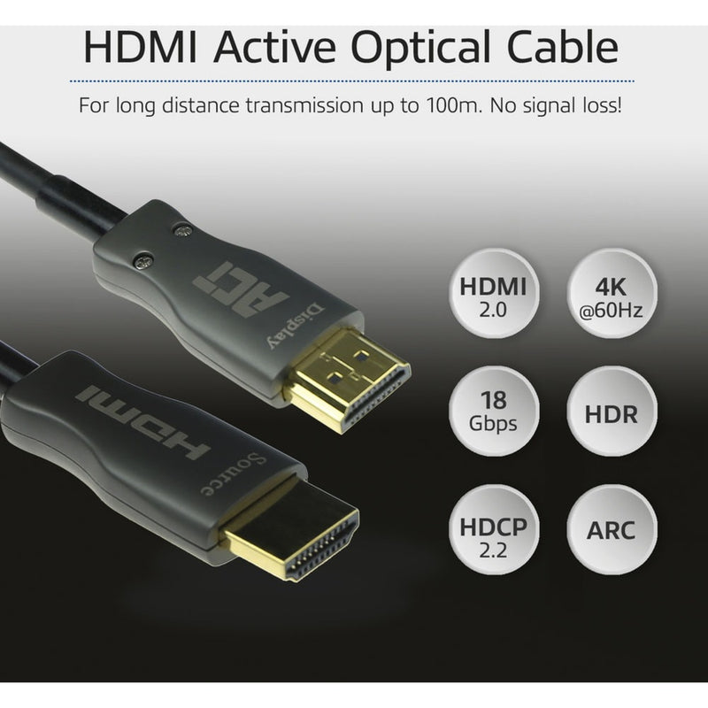 Load image into Gallery viewer, Act connectivity hdmi premium 4k active optical cable v2.0 hdmi-a male - hdmi-a male, 30 meter kabel (zwart)
