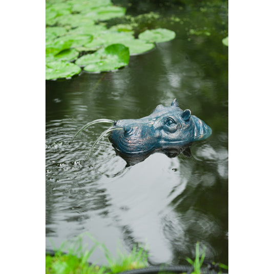 Ubbink drijvende spuitfiguur nijlpaardenkop waterornament