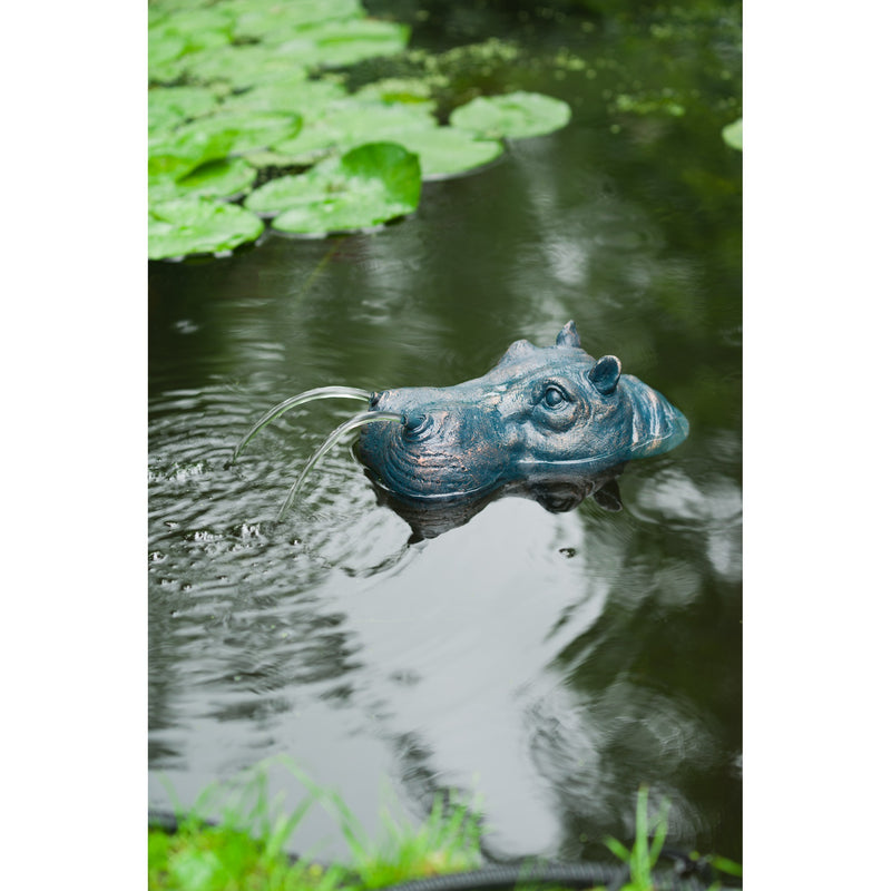 Load image into Gallery viewer, Ubbink drijvende spuitfiguur nijlpaardenkop waterornament
