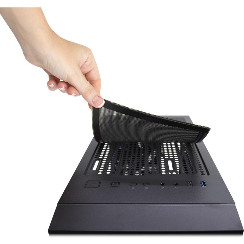 Load image into Gallery viewer, Inter-tech x-608 infinity micro midi tower behuizing (zwart | 1x usb-a | 1x usb-c | rgb | window)
