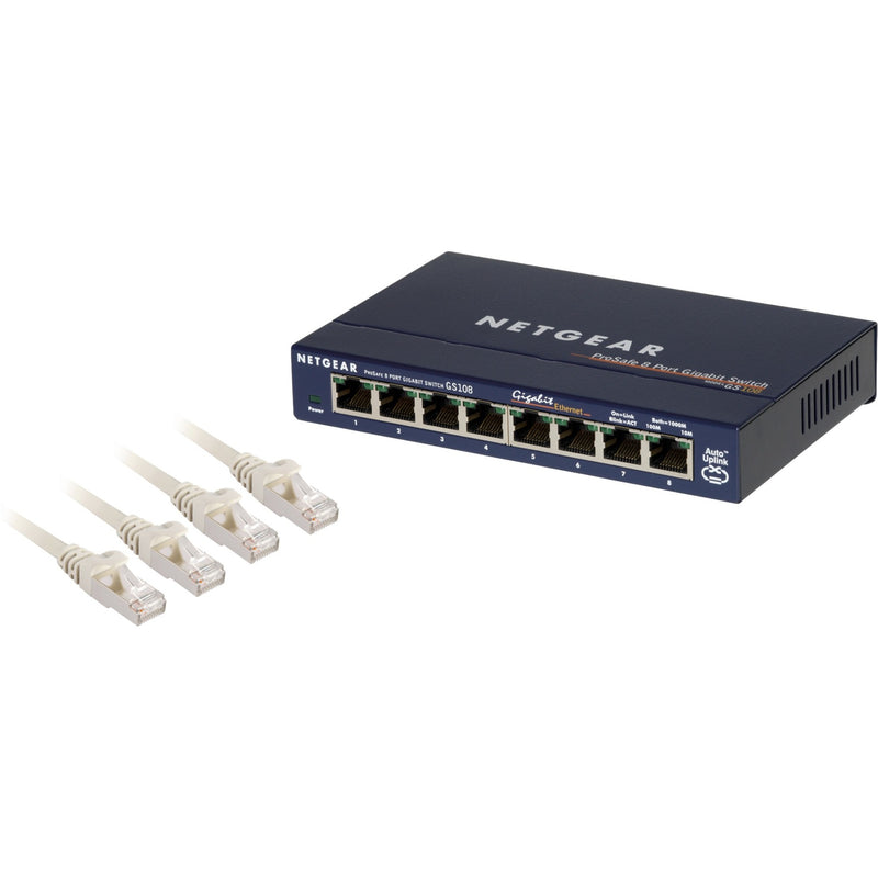 Load image into Gallery viewer, Netgear gs108 switch (blauw, retail)

