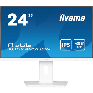 Iiyama prolite xub2497hsn-w2 23.8 monitor (wit, hdmi, displayport, 3x usb-a, usb-c, rj-45)